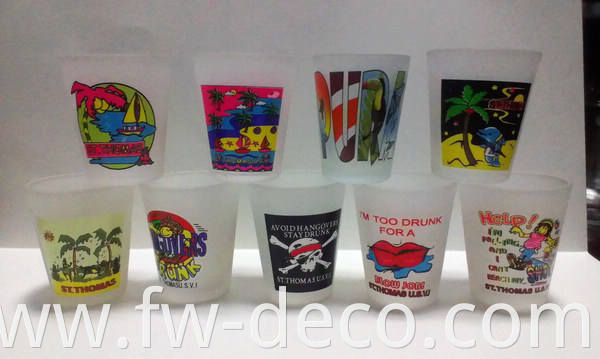 mickey shot glass hand painted shot glass